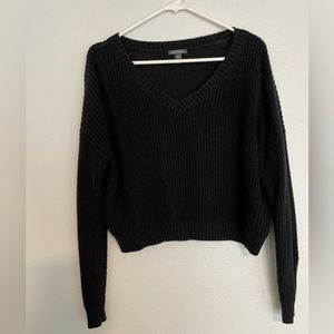 Black Cropped Sweater